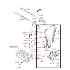 MOBIS TIMIMG CHAIN FULL COMPLETE ASSY OF G4KE PETROL ENGINES FOR HYUNDAI KIA 2007-20 MNR
